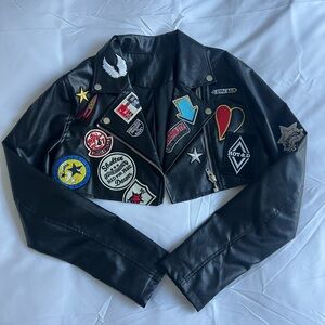 Vegas Boutique Leather Super Cropped Jacket